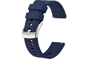 BISONSTRAP Flexible Correa de Silicona 18mm 20mm 22mm 24mm, Correa de Reloj Caucho de Liberación Rápida para Hombre y Mujer