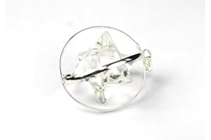 Jet International Energized Quartz clair Spinning Star Merkaba Pendentif 1 pouce Crystal Therapy 40 Page Booklet Chakra Balancing Treatment