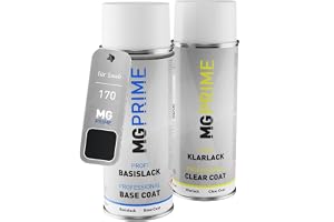 MG PRIME Billack sprayburk för Saab 170 / 2QU Svart/Black + klarlack