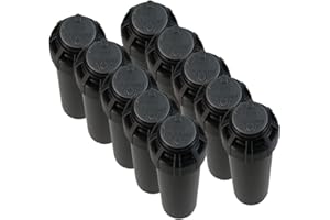 GNCGARDEN [10er-Pack] T5P RS (Rapid Set) Bewässerungssprenger mit Reichweite von 7,6 bis 15,2 m, Sprinkler mit Bogeneinstellung, ohne Werkzeug, Bewässerungsdiffusor, Rasensprenger