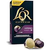 L'OR Supremo, Core Collection, Yoğunluk 10, Yoğun Kavrulmuş ve Meyvemsi Notalar Espresso Kaps&uuml;lleri, 10 Adet