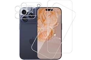 Carantee 2+2 Stück Panzerglas für iPhone 17 Pro Schutzfolie, 2.5D HD-Klar iPhone 17 Pro Displayschutzfolie mit Kameraschutz, Anti-Blasen Anti-Fingerprint Anti-Fall Schutzglas