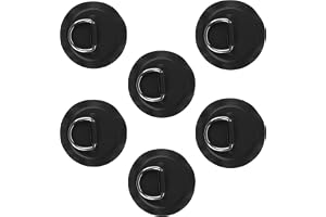 EFUTURETIME 6 x D Ring Pad Patch Kajak i Rostfritt Stål för Båt Uppblåsbar, PVC Patch, Kanot Kajak Tillbehör Ring för Gummibå