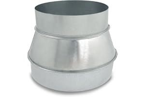 CAEXVEN Reducción en Acero Galvanizado - Serie Helicoidal - 250mm - 200mm