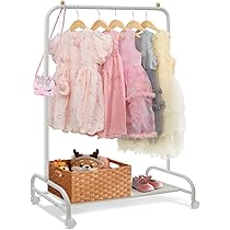 BABY born 830000 Kledingrek - Voor Peuters Vanaf 3 Jaar - Perfect voor Kinderhandjes - Met Rek, Spiegel, 3 Kleerhangers en 2 Lades