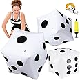 IS MUHE 3 Pcs Jumbo Inflatable Giant Dice for Indoor and Outdoor Broad Game, Ludo and Pool Party(White)