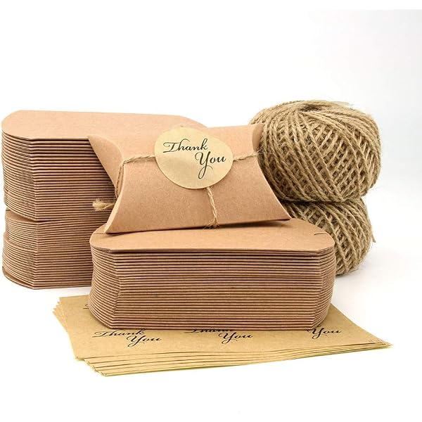 Eurowrap Geschenktüte Kraftpapier – Braun, Mit Anhänger, 25x21x10 Cm, 100% Recycelbar