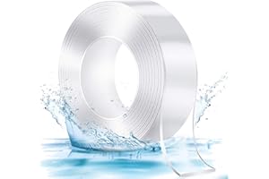 MOLEDA Nano dwustronna taśma klejąca, ekstra mocna, przezroczysta, dwustronna taśma klejąca, szeroka, nie pozostawia śladów po myciu, dwustronna taśma montażowa, 50 mm x 5 m