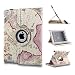 Produktbild Revesun 360 degree drehbar Meridian & Parallel Weltkarte PU Case Schutzhülle + Stylus + Displayschutzfolie für iPad Air 2/das neue iPad 6 - Violett