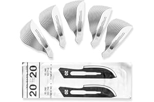 May 50 sztuk ostrzy skalpela figurka 20 do uchwytu skalpela nr 4 - ostrza zapasowe sterylnie zapakowane