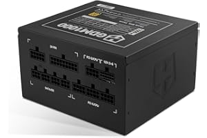 NOX XTREME PRODUCTS HUMMER GDM 1000W Gold – Fuente de alimentación modular ATX 3.1 80 PLUS Gold, ventilador silencioso 120 mm, PCIe 5.1, eficiencia 90%, cables planos extra largos
