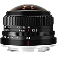 7Artisans 4mm F2.8 Fisheye Ultra Wide Angle Lens APS-C Manual Focus Prime Lens Compatible for Sony E-Mount Mirrorless Camera A6300 A6400 A6500 NEX-3 NEX-3N NEX-5T NEX-5R A7 A7II A7RIII