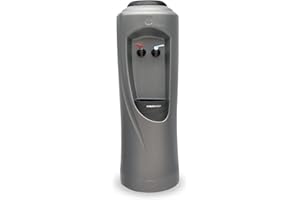 Hydrate Direct Core Bottled Water Cooler Dispenser, Hot & Cold Temperature, Floor-Standing Cooler, Easy to Sanitise & Maintain, Perfect for Home and Office – Grey/Black