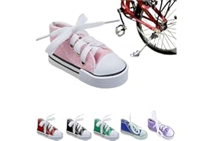 EEIIEY Personalized Moto Foot Support,Small Shoe Motorbike Side Stand Kickstand Extension Pad,Motorcycle Stand Cute Mini Canvas Shoes Side Stand Motorbike Accessories (Pink)