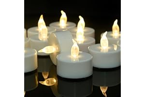 CANDLELAS Candele Led Set Da 12 Candele Senza Fiamma, Luci Led A Batteria Con Fiamma Tremolante Oscillante, Lumini A Batteria, Bianco Caldo, Per Compleanni, Halloween, Natale E Altre Occasioni