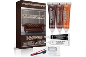 ARCSSAI Leather and Vinyl Repair Kit - Restorer of Your Furniture,Car Seats,Sofa,Jacket,Purse,Belt,Shoes,Genuine,Italian,Bonded,Bicast,Pu Leather No Heat Required Repair & Resto