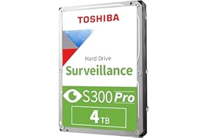 Toshiba S300 PRO 4TB Surveillance 3.5” Internal Hard Drive – CMR SATA 6 Gb/s 7200 RPM 512MB Cache - HDWTA40UZSVAR