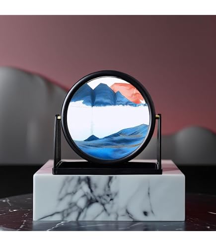 Cadre Sable Mouvant Dynamique 7 Pouces – Paysage Changeant – Verre Et Acrylique – Anti-stress – Décoration Bureau – 6 Couleurs