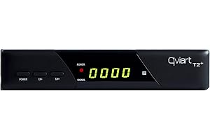 Qviart T2+ Receptor TDT DVB-T2 H265/H.264 Full HD 1080p con HDMI, Scart, Timeshift, Grabador PVR, EPG y USB 2.0, para la Television Actual y la del Futuro