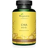 OMEGA 3 6 9 Vegavero® | 1400 mg di Olio di Semi di Chia 100% BIO | VEGAN | Spremuto a Freddo | Acidi Grassi Essenziali di Qua