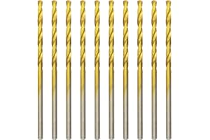 HILPATY Punta da trapano in titanio HSS Metallo Professional Punte Elicoidali per Forare Acciaio Inox e Metallo, Norma DIN 338