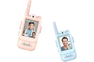 ZOKBOM Video Walkie Talkies for Kids, 2 Pack Rechargeable Walkie Talkies with Screen Display and Voice Changer, Long Range Toys Gifts for 3-12 Year Old Boys and Girls