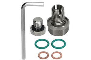 TOPIKY Tappo di Scarico Olio Piggyback Sovradimensionato, M12.1-1.5x15mm M14.1-1.5x15mm M12.1-1.25x15mm Kit di Riparazione Filettatura Coppa Olio Autofilettante in Acciaio Inossidabile (M14.1-1.5x15mm)
