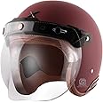 Axor Retro Jet Leather Dull Chestnut Red Helmet-M