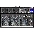 Weymic F7-Pro Professional Mixer | 7-Channel 2-Bus Mixer/w USB Audio Interface for Recording DJ Stage Karaoke Music Application