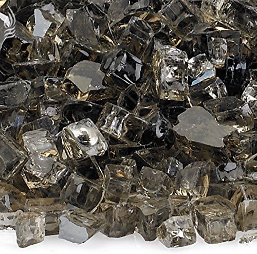 American Fireglass 5-Pound Reflective Fire Glass with Fireplace Glass and Fire Pit Glass, 1/4-Inch, Bronze