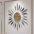 28 Inch Large Wall Clock Metal Decorative, Mid Century Silent Non-Ticking Big Clocks, Modern Home Decorations for Living Room,Bedroom,Dining Room,Office, 70 cm