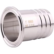 Stainless Steel 304 Hose Barb Fitting - 3/4 Barbed X 1/2 NPT Male Straight Adapter 2-Pack