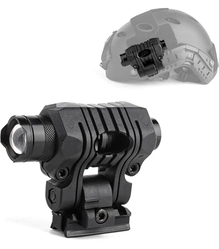3 Pz/set Torcia Anti-sismica A Luce Forte Torcia Tattica Da Caccia Da Campeggio Esterna Adatta Sul Casco (Batteria Non Inclusa, N - Foto 7