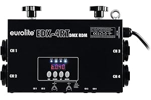 Eurolite EDX-4RT Dimmer Pack DMX 4 Canali 3680 Watt 16A + 4 Prese Schuko + Fissaggio Truss