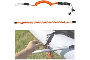 zalati Kayak Paddle Leash Safety Elastic Canoe Paddle Rope with Snap Buckle and Drawstring for canoë-kayak canoë surf jeu