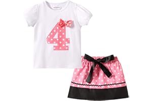 Mud Kingdom Niñitas Conjuntos de Ropa de cumpleaños para Regalos