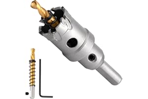 HSAWBIT 30mm Lochsäge Hartmetall-Bohrer, TCT-Metall Lochsäge Bohrer für Edelstahl, Eisen, Legierung, Holz, Kunststoff