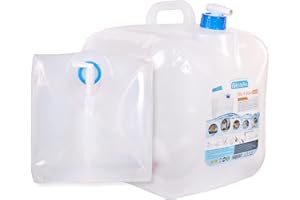 ElifeAcc Camping Water Containers with Tap, BPA Free Collapsible Water Carrier, Foldable Portable SGS Water Storage for Outdoors Hiking Hurricane Emergency