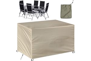 YSJYYHP Housse Table de Jardin,200x140x85cm Housse De Protection Table De Jardin Imperméable 420D Oxford Résistant,Extérieur Bache Salon De Jardin pour Table De Jardin, Rectangulaire