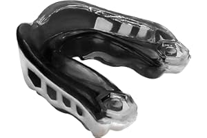 AW CARES Mouth Guard/Dental Guard - Slim Fit for All Football MMA, Boxing, Hockey, Basketball, Judo & All Contact Sports with Mouthguard Case for Adult & Youth with Gel to Protect Braces (Black)