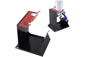 LUTIFIX Pistolas de pintura y accesorios, soporte para pistola de pintura en aerosol de alimentación por gravedad, soporte para pistola de pulverización de pintura para banco de trabajo/mesa/estación