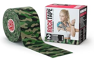 RockTape Terapeutyczna gumka unisex, sportowa opaska Physio bez lateksu na ramię, kostkę, łokieć, nadgarstek, szyny piszczelowe i wsparcie kolana