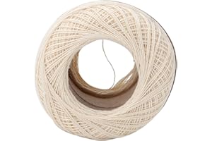 HYUDUO Popular Hilo de Algodón de Ganchillo Línea de Encaje Tejer A Mano Hilo de Tejer Artesanías Fina de Seda de Verano Línea delgada 6603 Milk White