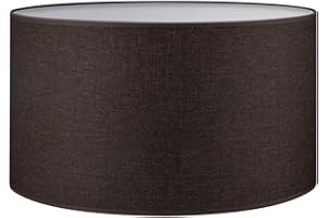 HOME SWEET HOME COLLECTION Home Sweet Home Moderno Paralume Canvas | cilindro | 40/40/22cm | Marrone Scuro | Paralume in tessuto di cotone | per attacco lampadina E27 | testato RoHS | per lampada da terra