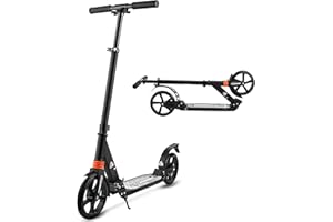 YUEBO Monopattino Adulti Pieghevole Monopattino Ruote Grandi Monopattino Bambino 8 Anni Big Wheel Kick Scooter Cityroller per Adulti e Bambini