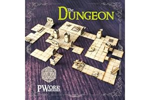 PWORK WARGAMES The Dungeon - 3D Tactical maps Rpg Fantasy Dungeon Tiles - mappe tattiche 3D modulari in MDF 3mm
