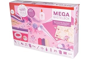 Rayher Mega Pudełko Jednorożec 1000 Części, Białe/Różowe/Fioletowe Odcienie, Pudełko, 69184000