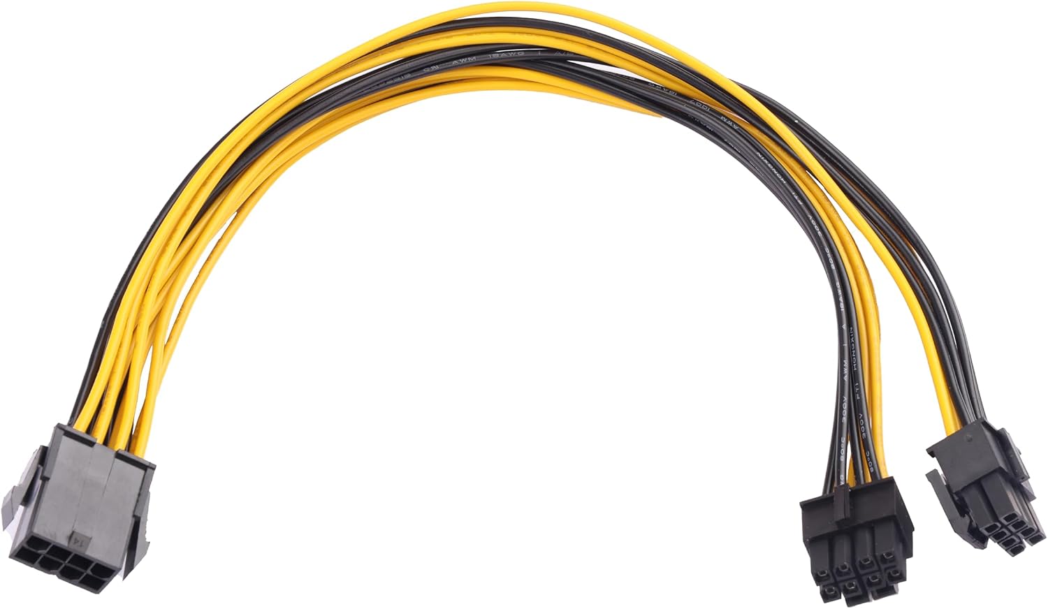 ELFJMZP 8-Pin to Dual 8-Pin (4+4) CPU Power Cable – 18AWG Tinned Copper, 29cm for High-End Gaming Motherboards, Overclocking PCs & Server Systems (EPS 12V)