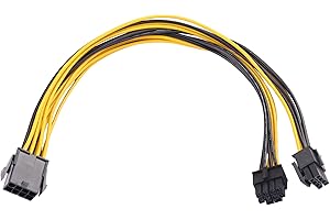 ELFJMZP 8-Pin to Dual 8-Pin (4+4) CPU Power Cable – 18AWG Tinned Copper, 29cm for High-End Gaming Motherboards, Overclocking PCs & Server Systems (EPS 12V)