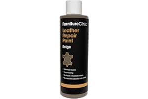 Furniture Clinic Pintura y tinte reparador de cuero, colorante autosellante, 250ml, Beige